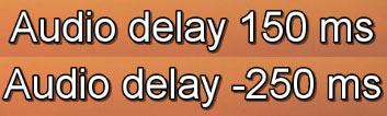 Audio Delayed results displayed on the screen Audio Delay in Seconds