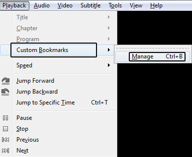 Manage Custom Bookmarks in VLC Manage Custom Bookmarks in VLC