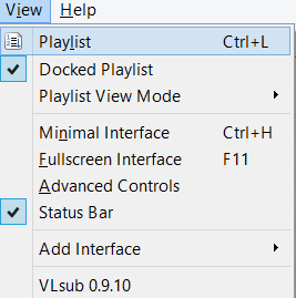 View Playlist in VLC View Playlist