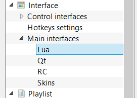 Lua Interface Settings Lua Interface Settings