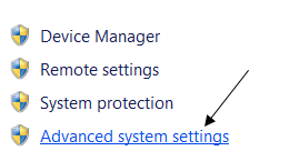 Advanced System Settings Advanced System Settings