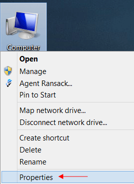 Right Click Computer Properties Computer Properties