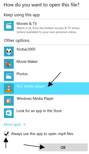 Default Opener App Selecting Default App