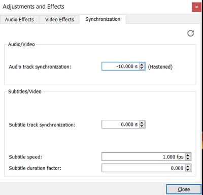 Syncing Audio in VLC Media Player Audio Video Delay Effects