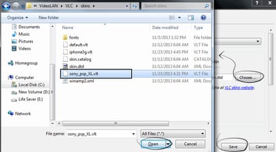 vlc-open-skin
