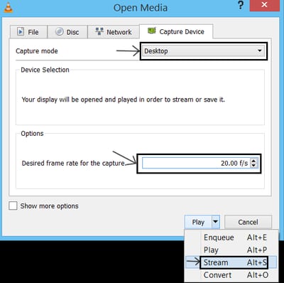 Capture Device Options Capture Device Wizard