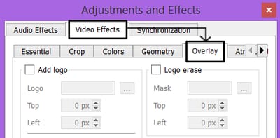 Video Effect Overlay in VLC Overlay Video Effect