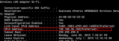 Detecting Wireless LAN IPv4 Address Detecting Wireless LAN IPv4 Address