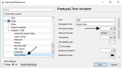 Custom Subtitle Size in VLC Custom Subtitle Text Size
