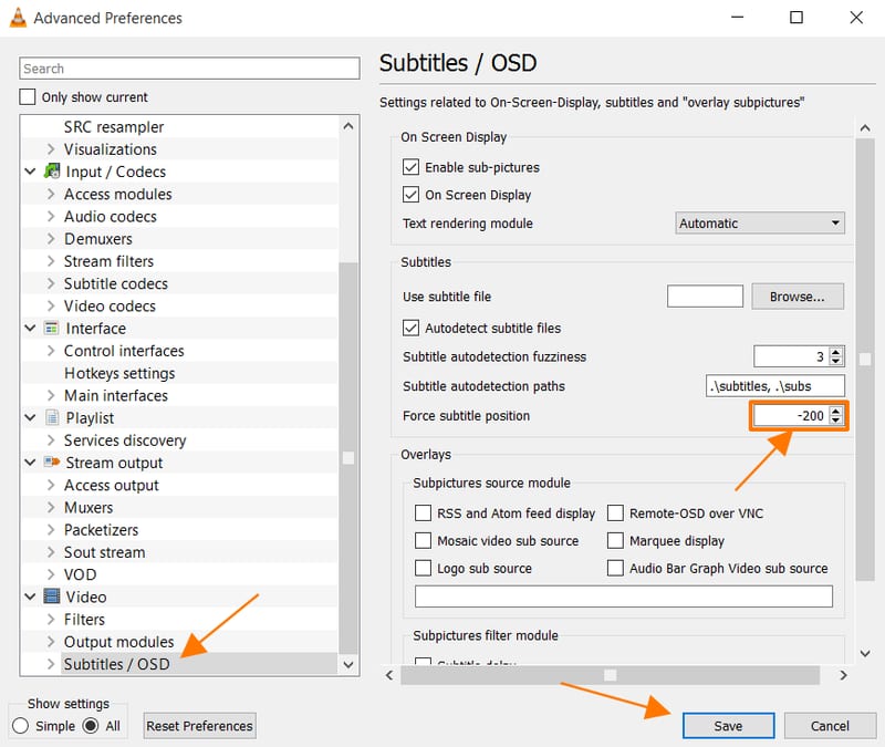 Forcing Subtitle Position Force Subtitle Position