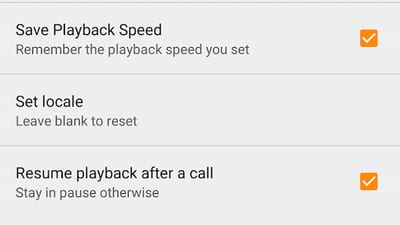 Save Playback Speed Options Save Playback Speed and Resume After a Call