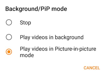 Background PiP Mode Background PiP Mode