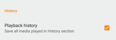 Playback History