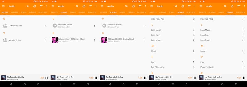 Tabs of VLC for Android Tabs of VLC for Android