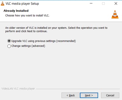 Upgrade Install Options Upgrade Install Options