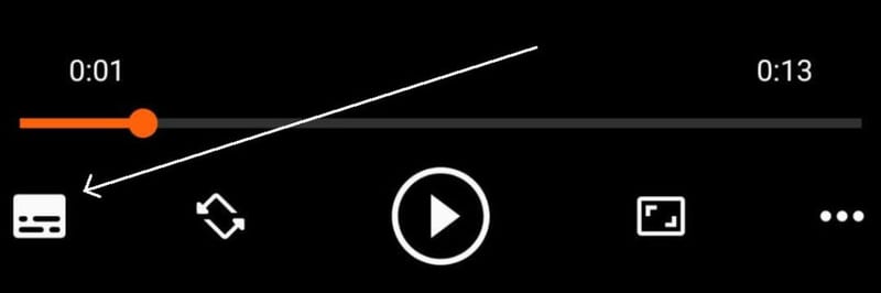 The Subtitle Button Subtitle Button in VLC Controls