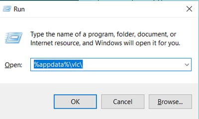 Accessing VLC Appdata Folder through Run Command in Windows VLC Appdata Folder Access