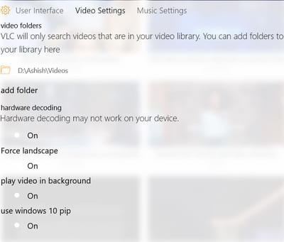 Video Settings Video Settings