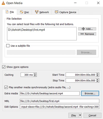 Opening Two Videos in VLC Media Player Opening Two Videos in VLC Media Player