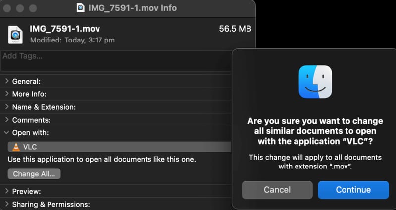 Change Default Player VLC on Mac